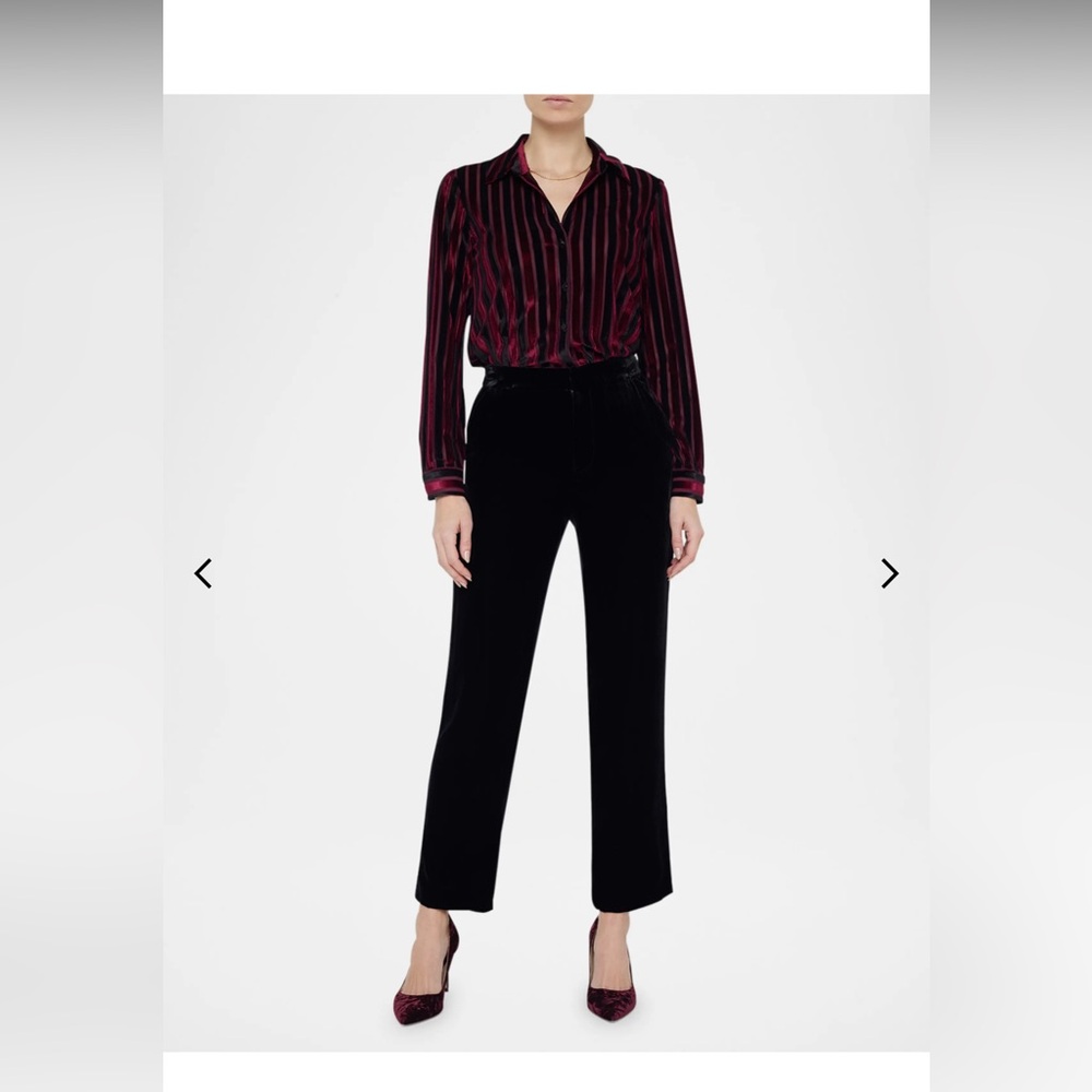 NEVER WORN LAGENCE REBEL BLACK VELVET TROUSER